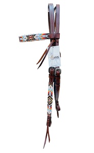 หัวม้าแข่งสไตล์ตะวันตกออกแบบเป็นลูกปัดหนัง - Product Image 2