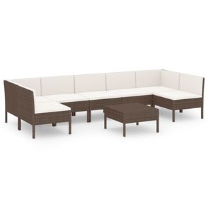 Set Lounge da Giardino Marrone e Bianco Crema - Product Image 2