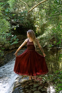 กระโปรงผ้าฝ้ายสไตล์ฟลาเมงโก กระโปรงยาวทรงโบฮีเมียนพร้อมกระโปรงทรงพลิ้วไหว ชุดเดรสโบโฮ กระโปรงวินเทจ ของขวัญสำหรับเธอ - Product Image 3