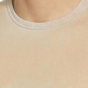T-shirt pour homme 100% coton, col rond, haute qualité, couleur personnalisée, uni, surdimensionné, manches courtes, vêtements d'été, grande taille - Product Image 2
