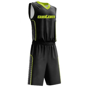 Ensemble de maillots de basket-ball personnalisés, jaune et noir, impression sublimée, col en v, sans manches, maille respirante, pour adultes, unisexe, nom de l'équipe, numéro 00 - Product Image 6