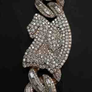 Chaîne cubaine de luxe entièrement sertie de diamants Moissanite plaquée argent 925, maillons de 18 mm, bijoux Hip Hop, cadeau - Product Image 4