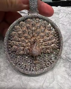 Rose Gold Plated Unisex Pendant Diamond Inspired Hip Hop Charm Jewelry for Fashion Forward Styling - Product Image 3