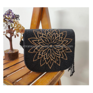 Traditional Indian zari embroidery clutch purse with rich detailing, ideal for bridal wear, and cultural celebrations From INDIA - Product Image 1