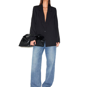 Blazer Acolchado para Mujer 2026, Chaqueta con Cuello de Solapa, Manga Larga, Traje Formal de Oficina, OEM, Venta al Por Mayor, Etiquetas Privadas Personalizadas, Nuevo - Product Image 1