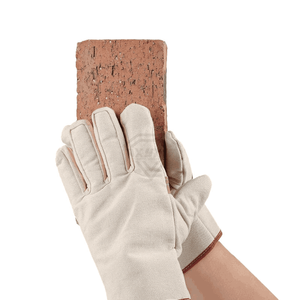 Gants de jardinage en cuir respirants, longueur poignet, style uni, pour usage extérieur printemps-automne - Product Image 3