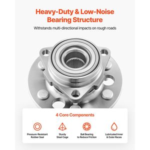 2 Pezzi Cuscinetto Mozzo Ruota Anteriore per Cadillac Escalade 1999-2000, Chevrolet Tahoe 1995-1999, GMC Yukon K1500 Suburban - Product Image 5