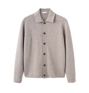 Pull polo côtelé pour homme, manches longues, couleur unie, fermeture boutonnée, haute qualité, respirant, idéal pour l'automne, personnalisable - Product Image 5