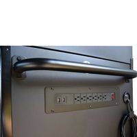 Armoire de garage robuste avec éclairage LED intégré, support OEM, pour rangement d'outils, industrie mécanique, commande minimum 1 ensemble, finition poudrée