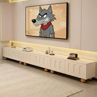 Meuble TV Modulaire en Bois Massif de Luxe Moderne, Configurable, Plusieurs Styles, Écologique, pour Appartement, Salon, Chambre, 65 Pouces+