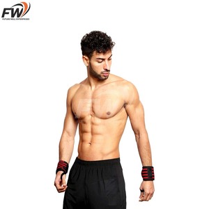 Bandes de poignet de haute qualité personnalisées, en nylon élastique, pour la musculation et les sports de gym, avec protection de la paume tendance. - Product Image 6