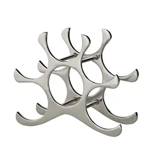 Support de Bouteille de Vin en Fer Forgé Fait Main de Qualité Export, Présentoir Étanche de Luxe, Accessoire Maison Moderne pour Fêtes - Product Image 2