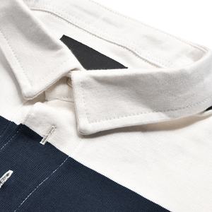 Nueva ropa de hombre al por mayor mangas completas camisetas de rayas sólidas para hombre Polo transpirable - Product Image 3