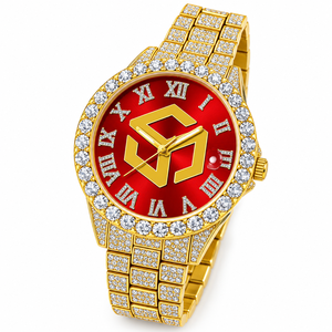Reloj de Lujo con Incrustaciones de Diamantes Moissanite en Acero Inoxidable para Hombre y Mujer, Reloj de Pulsera Moderno - Product Image 3