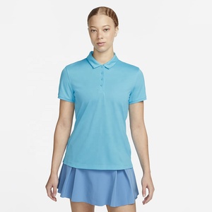Camiseta Polo Casual de Golf para Mujer, Personalizada, Manga Corta, Color Sólido, ODM, 100% Algodón, Calidad Premium, Venta al Por Mayor - Product Image 1