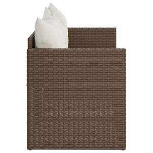 Sofá Modular de Jardín de 3 Plazas en Ratán Sintético Marrón para Patio - Product Image 4