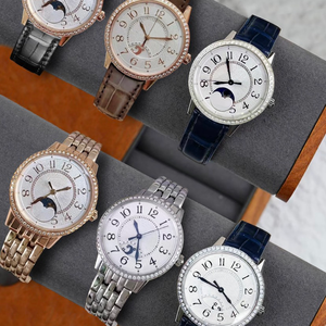 Reloj de Mujer Rendez-Vous, con Indicador de Fase Lunar, Bisel con Diamantes, Caja de Acero Inoxidable/Oro Rosa, Elegante Reloj de Pulsera - Product Image 1