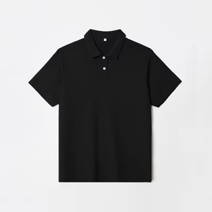Polo de Punto de Algodón Blanco de Manga Corta para Hombre, Color Sólido Informal, Transpirable, Corte Regular - Product Image 2