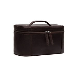 Neceser de Cuero Rectangular, Portátil, Estilo Clásico, Caja de Almacenamiento para Baño, Capacidad de 2.0-3.0L, de Una Sola Capa - Product Image 1