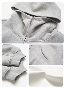 เสื้อแจ็คเก็ตมีฮู้ดแบบซิป น้ำหนัก 550 กรัม เนื้อผ้าบางเบา ทรงโอเวอร์ไซส์ สำหรับฤดูใบไม้ร่วงและฤดูหนาว สำหรับผู้ชายและผู้หญิง - Product Image 6