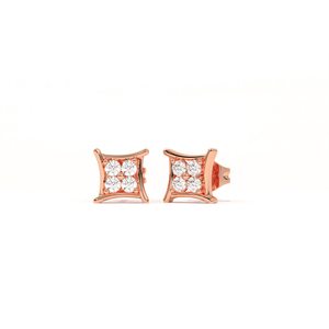 Pendientes de Diamantes Cultivados en Laboratorio Aarinya Kite-Frame, Certificados por IGI, Oro de 14K, Minimalistas, Regalo de Boda o Compromiso - Product Image 6