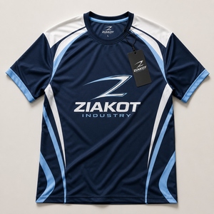 ZIAKOT industry New design Men's Custom Black Black-Old Gold Long Sleeve Performance T-<b>Shirt</b> - Product Image 2