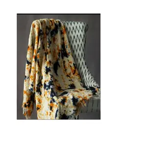 Manta de algodón de lujo con estampado de bloque de mano Indigo para decoración del hogar, venta al por mayor, para decoración de la sala de estar - Product Image 1