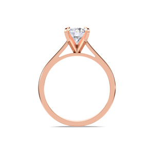 IGI Certified 1ct Lab Grown Round Cut Diamond Solitaire Engagement Ring in 9K Yellow / White & Rose Gold - Product Image 4