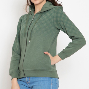 Sudaderas con capucha de lujo con cremallera, de la mejor calidad, tejidas, antiarrugas, transpirables, para mujer, de forro polar, básicas, de algodón. - Product Image 3