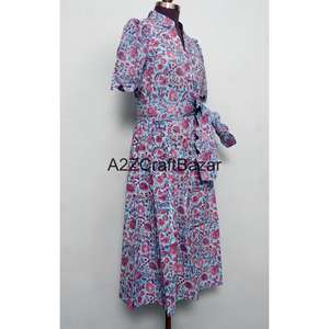 ชุดเดรสผ้าฝ้ายแท้ 100% สำหรับเด็กผู้หญิง ผู้หญิง สาวๆ สวมใส่สบายๆ เหมาะสำหรับงานปาร์ตี้ริมชายหาด ดีไซน์เก๋ ทรงตรงทันสมัย - Product Image 4