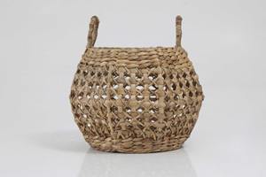 Cesta redonda clásica de jacinto de agua, cesta de almacenamiento hecha a mano, venta al por mayor, ecológica, hecha en Vietnam - Product Image 2