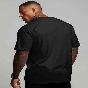 T-shirt d'été pour homme, blanc uni, 100% coton, coupe oversize, épaules tombantes, qualité supérieure, personnalisable - Product Image 2