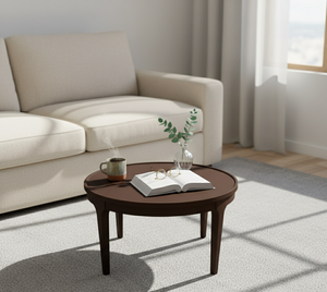 Mesa de Centro Moderna Vietnamita de Madera de Caucho Duradera con Chapa de MDF y Fresno KD, Diseño Decorativo, 1 Año de Garantía, Marca PKP Living - Product Image 6