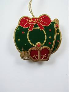 Guirnalda Navideña Artesanal Zari con Bordado de Cuentas – Adorno Festivo para Decoración de Pared y Árbol - Product Image 2