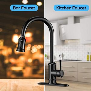 Rubinetto da Cucina in Ottone Massiccio Monocomando con Doccetta Estraibile a 3 Modalità, Rotazione a 360 Gradi, Piastra di Fissaggio a 1 o 3 Fori - Product Image 3