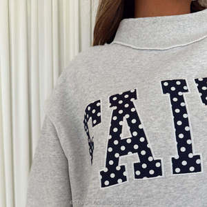 Sudadera con Capucha Extra Grande Unisex Gris con Estampado de Letras Personalizado, Manga Larga, Tejida, 100% Algodón, Ropa de Otoño, Logotipo Personalizado - Product Image 2