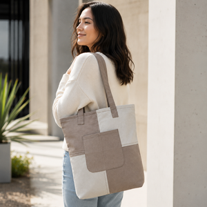 Sac fourre-tout en toile non laminée personnalisé avec poche 35x39x10cm, logo imprimé, fournisseur OEM ODM pour le commerce de détail et les marques privées - Product Image 3
