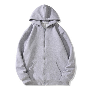 Sudadera con Capucha y Cremallera de Algodón 100% Pesado de Fabricantes OEM, Hombros Caídos, Tejido de Punto Extra Grande, Corte Regular, Estilo Invernal - Product Image 5