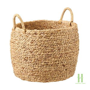 BEST PRICE Handmade Eco-Friendly Seagrass Storage Basket Natural Woven Basket with Handles for Laundry Home Decor Vietnam - Product Image 5