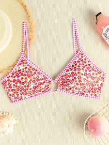 2026 New 2 Piece <b>Set</b> <b>Bikini</b> Beachwear <b>Sets</b> For Women Summer Sexy Colourful Pleated Floral Print <b>Triangle</b> Swimsuit High Waist - Product Image 4
