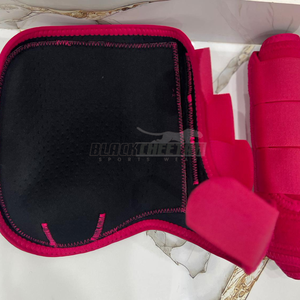 Bottes de cheval en néoprène rouge, amortissantes, protection des tendons équestres, respirantes, durables, équipement d'équitation, bottes en néoprène - Product Image 2