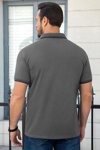 Camiseta Polo de Manga Corta para Hombre, Verano, Informal, de Algodón, con Bolsillo - Product Image 3