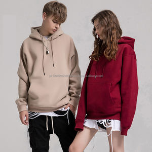 Fabricant Sweats à capuche vierges Sudadera Capucha Oversized Unisex Beige Drop Shoulder Hoodie Pull Capuche Hoodie Streetwear - Product Image 2