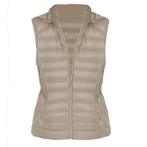 Gilet matelassé pour femme, style le plus récent, col montant, fermeture éclair, coupe courte, sans manches, veste décontractée et tendance pour femme, vente chaude - Product Image 4