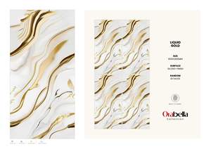 กระเบื้องพอร์ซเลนหรูหราขนาด 60x120 ซม. 600x1200 มม. 24x48 นิ้ว ผิวมันเงา ขนาดใหญ่พิเศษ สำหรับตกแต่งภายในระดับพรีเมียม - Product Image 4