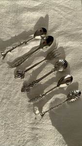 Silver Cutlery Set Stainless Steel Brass Shell Cutleries & <b>Flatware</b> Sets 4 Pcs Premium Quality Silverware Set For Restaurant Use - Product Image 6