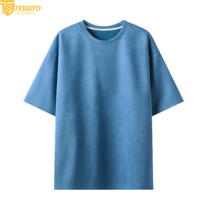 Camiseta de Gamuza Extra Grande Personalizada para Hombre, Algodón Grueso, Hombros Caídos, Estilo Urbano, Alta Calidad, Hip Hop, Corte Holgado - Product Image 3