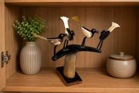 Sculpture d'oiseau en corne de buffle sculptée à la main - Décoration de table moderne et écologique pour salon, idéale pour un cadeau de pendaison de crémaillère