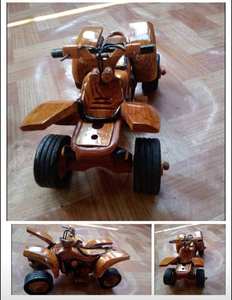 ของที่ระลึกมอเตอร์ไซค์ไม้ขัดเงาแบบคลาสสิกทำมือ - Product Image 4