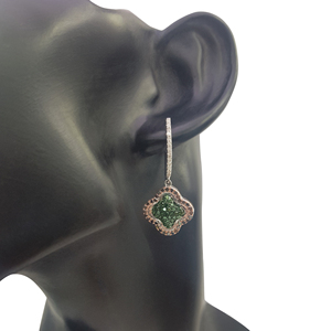 Boucles d'oreilles Huggie en argent sterling 925 avec diamants, taille brillant rond, micro-pavé, géométriques, minimalistes, pour usage quotidien, unisexe, 1,64 ct - Product Image 3